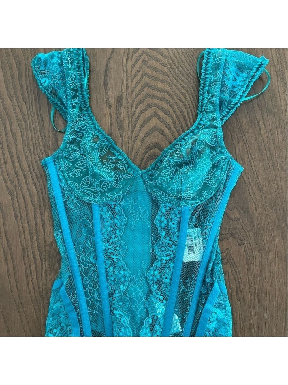 Lioness Some Like It Hot Lace Corset, Size 0 (AU 4), Colour Teal. - Picture 7 of 7